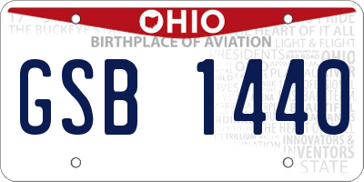 OH license plate GSB1440