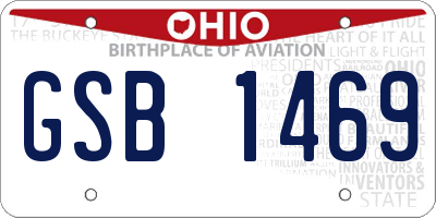 OH license plate GSB1469