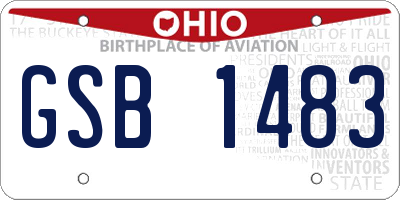 OH license plate GSB1483