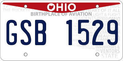 OH license plate GSB1529