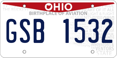 OH license plate GSB1532