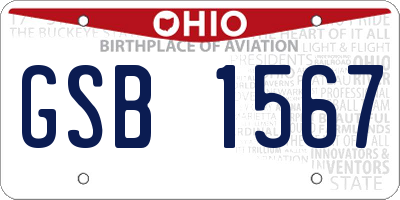 OH license plate GSB1567
