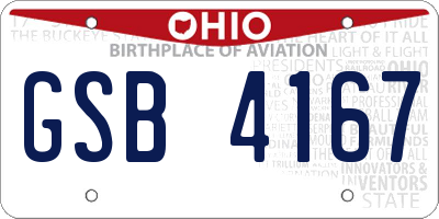 OH license plate GSB4167