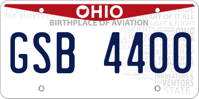 OH license plate GSB4400