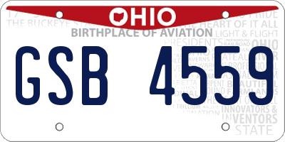 OH license plate GSB4559