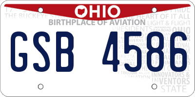 OH license plate GSB4586
