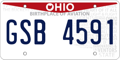 OH license plate GSB4591