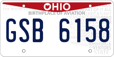 OH license plate GSB6158