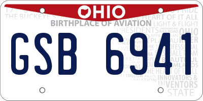 OH license plate GSB6941