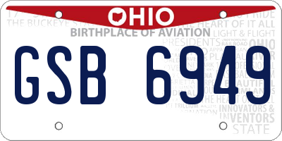 OH license plate GSB6949