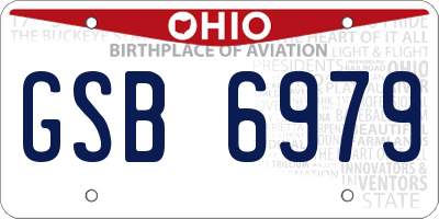 OH license plate GSB6979