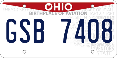 OH license plate GSB7408