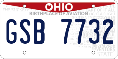 OH license plate GSB7732