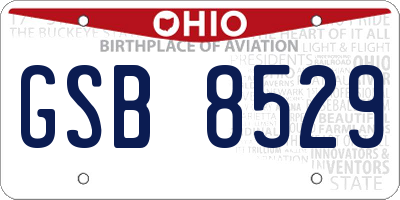 OH license plate GSB8529