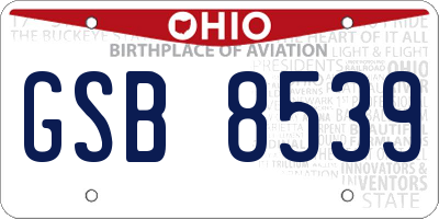 OH license plate GSB8539