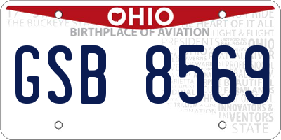 OH license plate GSB8569