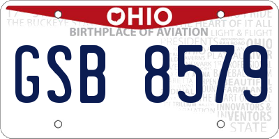 OH license plate GSB8579