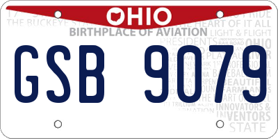 OH license plate GSB9079