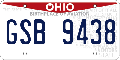 OH license plate GSB9438