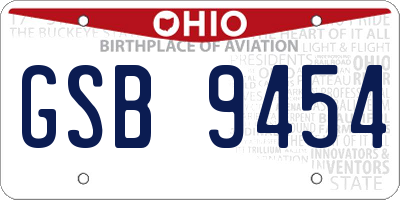 OH license plate GSB9454