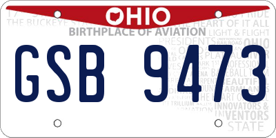OH license plate GSB9473