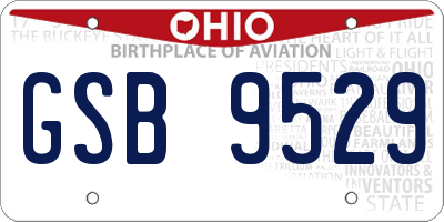 OH license plate GSB9529