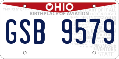 OH license plate GSB9579