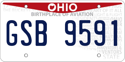 OH license plate GSB9591