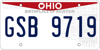 OH license plate GSB9719