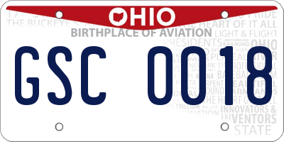 OH license plate GSC0018