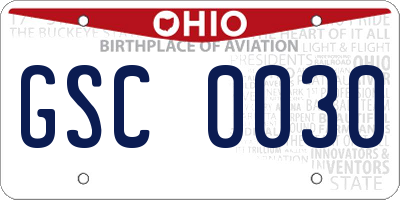 OH license plate GSC0030