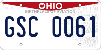 OH license plate GSC0061