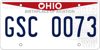 OH license plate GSC0073