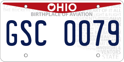 OH license plate GSC0079