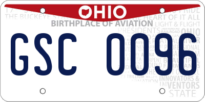 OH license plate GSC0096