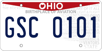 OH license plate GSC0101