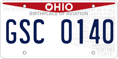 OH license plate GSC0140