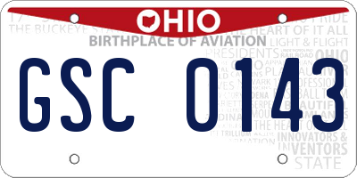 OH license plate GSC0143