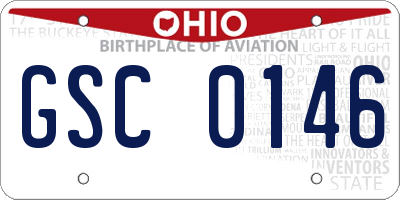 OH license plate GSC0146