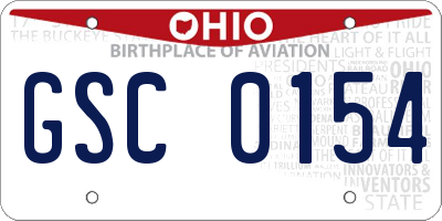 OH license plate GSC0154