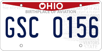 OH license plate GSC0156