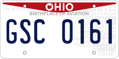 OH license plate GSC0161