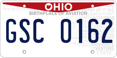OH license plate GSC0162