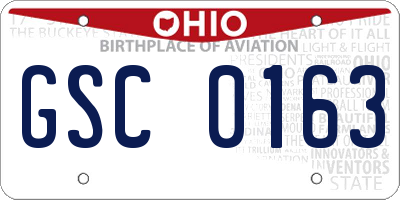 OH license plate GSC0163