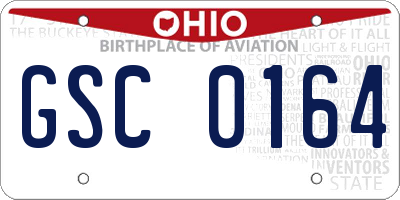 OH license plate GSC0164