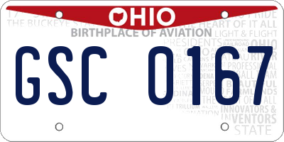 OH license plate GSC0167