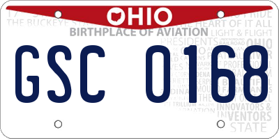 OH license plate GSC0168
