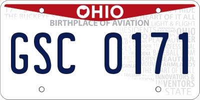 OH license plate GSC0171