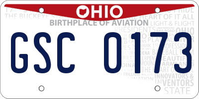 OH license plate GSC0173