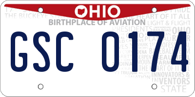 OH license plate GSC0174